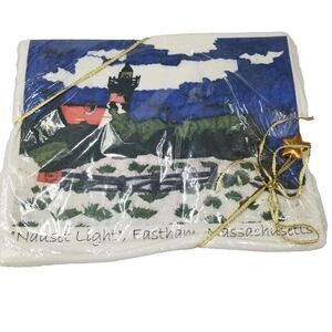 Vintage 80s Boys S TShirt White Nauset Light Eastham MA Lighthouse Travel Tee